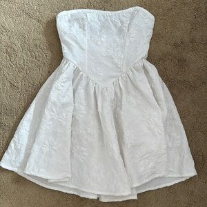 Strapless White Dress